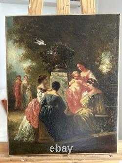 Tableau ancien du XIXème siècle restauré style école française