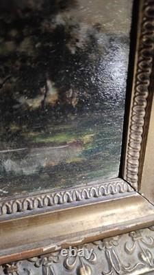 Tableau ancien école française XIXe signé N. Diaz