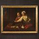 Tableau ancien flamand intérieur peinture huile toile nature morte 17ème siècle