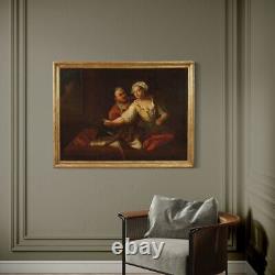 Tableau ancien flamand intérieur peinture huile toile nature morte 17ème siècle