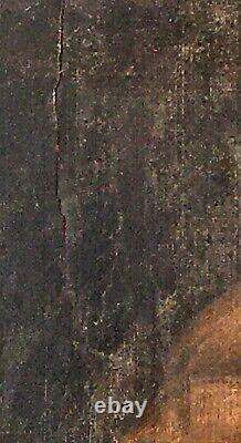 Tableau ancien, fragment, huile sur toile, début XIXe siècle