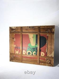 Tableau ancien français signé et daté 1952 Château et jardin Huile