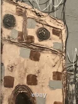 Tableau ancien hst paysage canal Venise gondole Italie J. RAITO dlg Jean Calogero