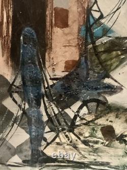 Tableau ancien hst paysage canal Venise gondole Italie J. RAITO dlg Jean Calogero