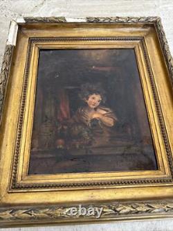 Tableau ancien huile Sur Toile à restaurer
