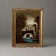 Tableau ancien huile XIX XX paysage du soir Italien impressionnisme signé Rossi