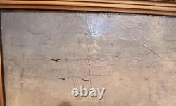 Tableau ancien huile XIX femme ombrelle chien Coquelicots Walter SHAW SPARROW
