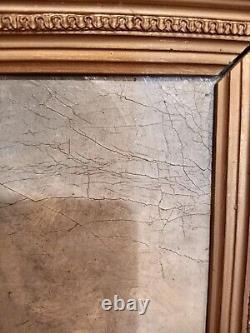 Tableau ancien huile XIX femme ombrelle chien Coquelicots Walter SHAW SPARROW