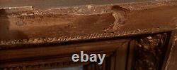 Tableau ancien huile XIX femme ombrelle chien Coquelicots Walter SHAW SPARROW