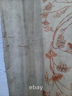 Tableau ancien huile allégorie angelots putti musicien flûte violon ruban