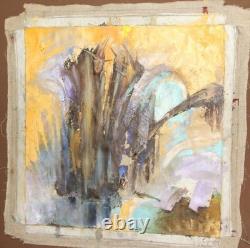 Tableau ancien huile composition abstraite