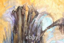 Tableau ancien huile composition abstraite