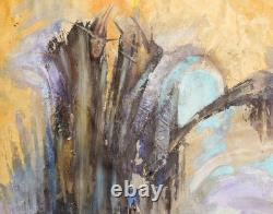 Tableau ancien huile composition abstraite