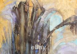 Tableau ancien huile composition abstraite