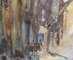 Tableau ancien huile composition abstraite