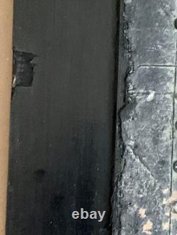 Tableau ancien huile composition mixte sculpture boulons femme mélancolie signé