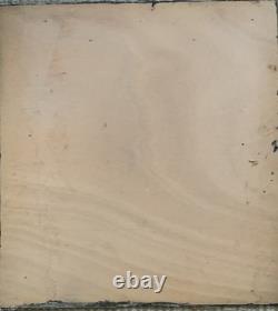 Tableau ancien huile composition mixte sculpture cheval cavalier signé Revest