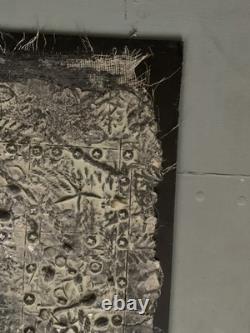 Tableau ancien huile composition mixte sculpture portrait femme mélancolie