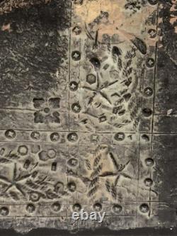 Tableau ancien huile composition mixte sculpture portrait femme mélancolie