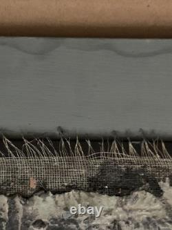 Tableau ancien huile composition mixte sculpture portrait femme mélancolie