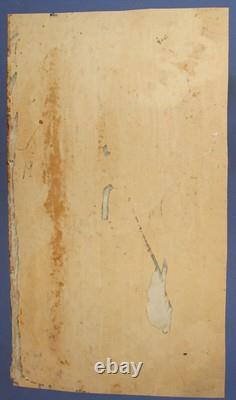 Tableau ancien huile fauviste bateaux paysage marin