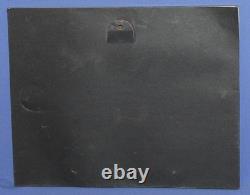 Tableau ancien huile impressionniste figurines paysage marin