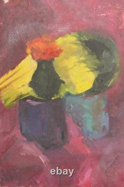 Tableau ancien huile impressionniste nature morte