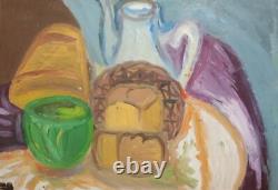 Tableau ancien huile impressionniste nature morte
