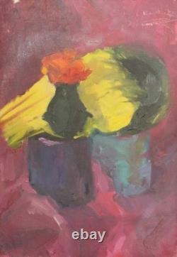 Tableau ancien huile impressionniste nature morte