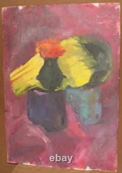 Tableau ancien huile impressionniste nature morte