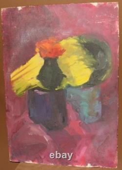 Tableau ancien huile impressionniste nature morte