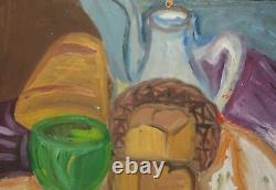 Tableau ancien huile impressionniste nature morte