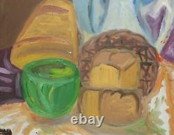 Tableau ancien huile impressionniste nature morte