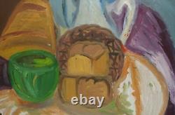 Tableau ancien huile impressionniste nature morte
