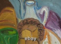 Tableau ancien huile impressionniste nature morte