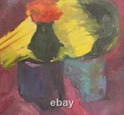 Tableau ancien huile impressionniste nature morte