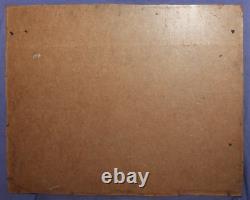 Tableau ancien huile impressionniste paysage forestier