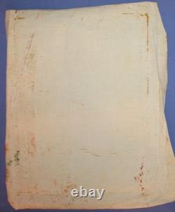 Tableau ancien huile maison paysage expressionniste