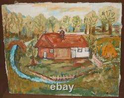 Tableau ancien huile original paysage