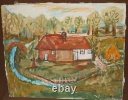 Tableau ancien huile original paysage