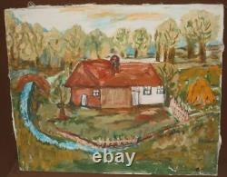 Tableau ancien huile original paysage
