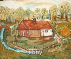 Tableau ancien huile original paysage