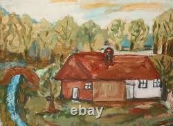 Tableau ancien huile original paysage