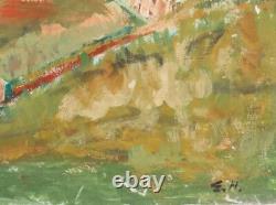 Tableau ancien huile original paysage