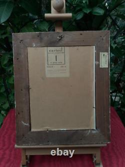 Tableau ancien huile/panneau/paysage Mediterranéen/cf Van Gogh/Cadre monparnasse