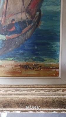 Tableau ancien huile paysage. Ernest BOGUET (1902-1975)