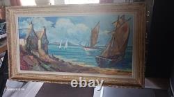 Tableau ancien huile paysage. Ernest BOGUET (1902-1975)