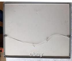 Tableau ancien huile paysage animé manège Chapiteau forain kermesse Art Naif