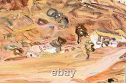 Tableau ancien huile paysage de Provence signé école française XXème