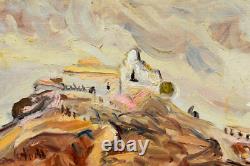 Tableau ancien huile paysage de Provence signé école française XXème